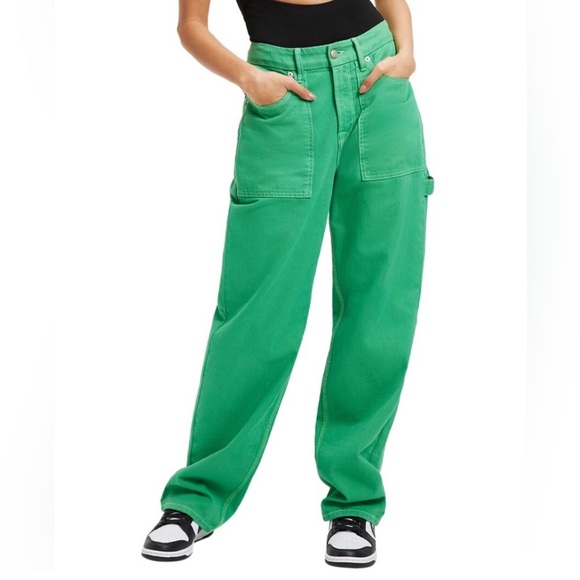 Good American Denim - NWT Good American Good 90s Green Jeans Size 6 Size 28